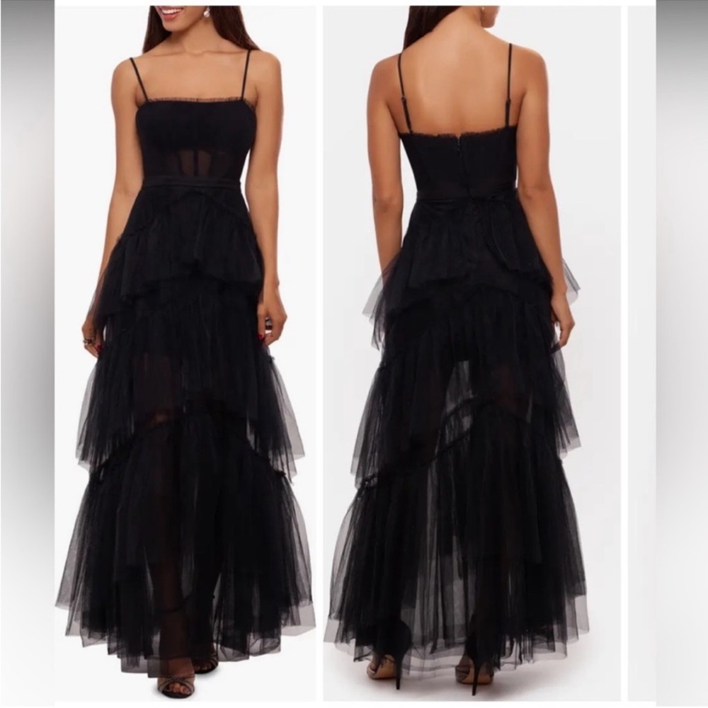 "JASMINE" SPAGHETTI STRAP MESH
CORSET GOWN Size 10 NWT